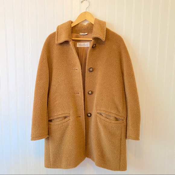 MaxMara Jackets & Blazers - Vintage Max Mara Teddy Coat Alpaca Wool Long Coat